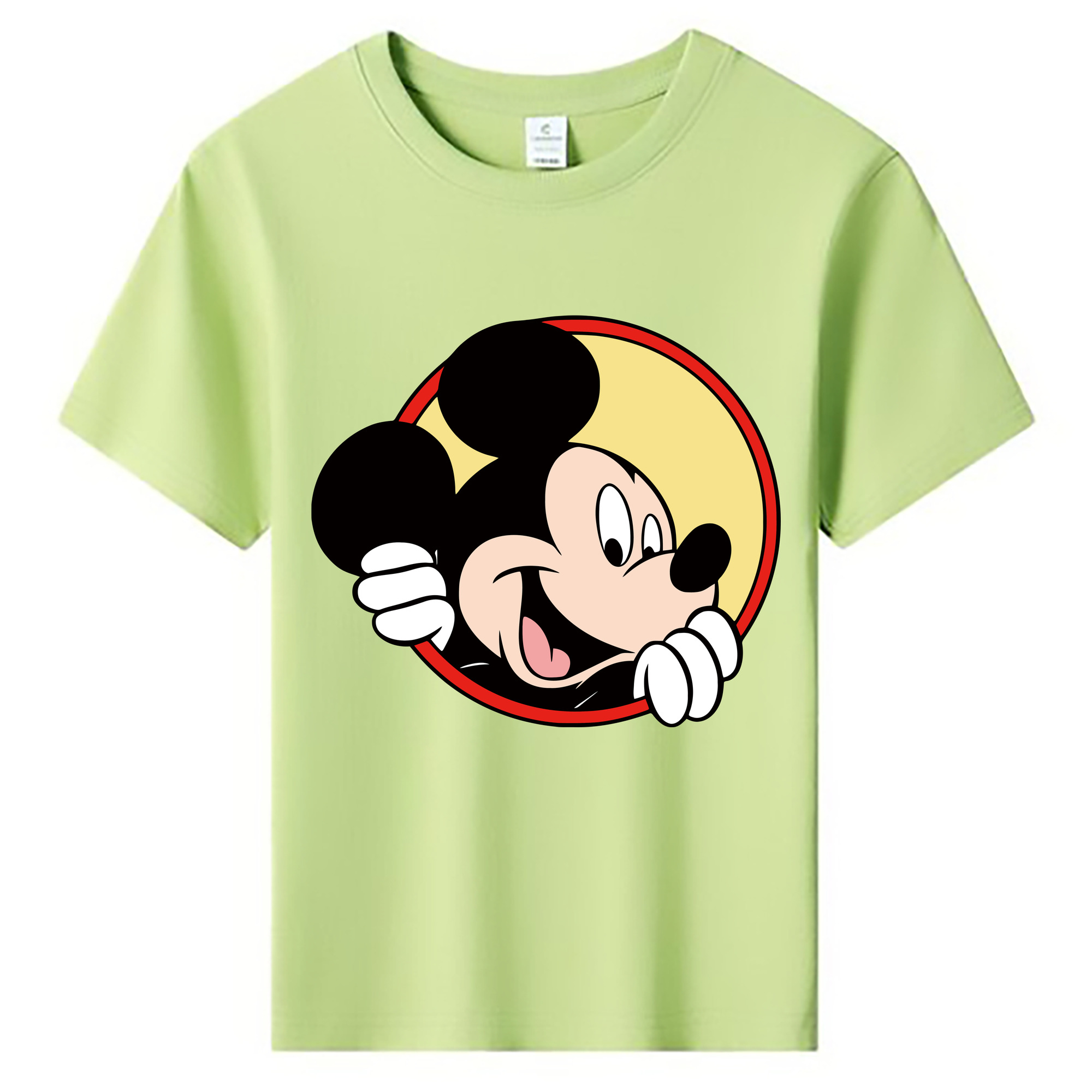 （画像用） ミッキーマウス Mickey Mouse 綿100％キッズTシャツ（フロントプリント）